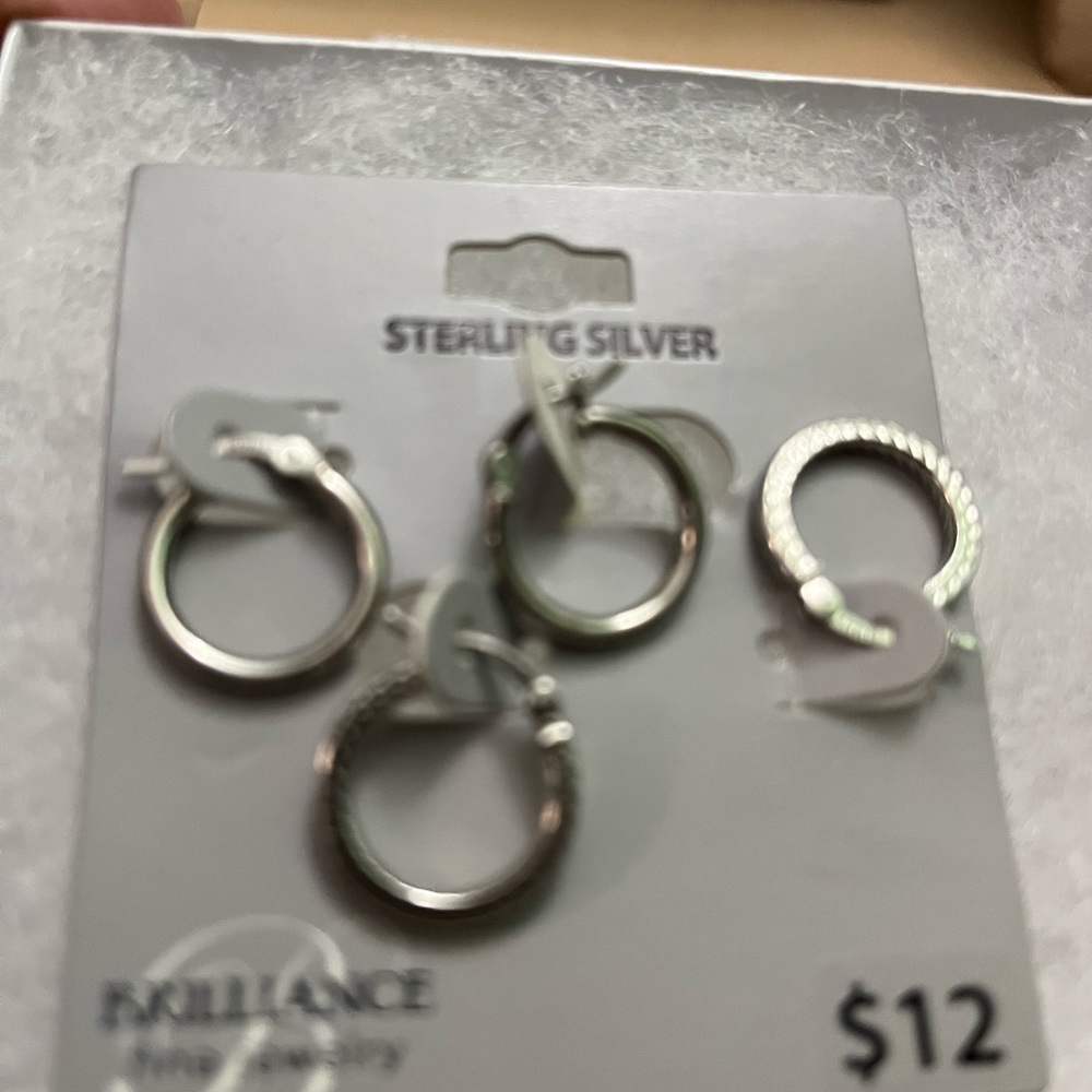 Silver earrings